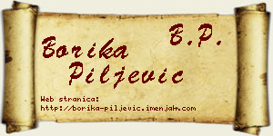 Borika Piljević vizit kartica
